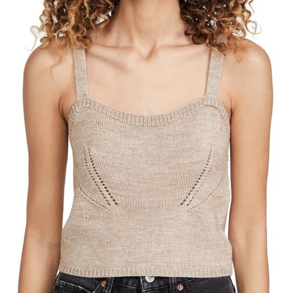 Shopbop English Factory Sweater Tank Style # EFACT30509 Wool Cropped Camisole XS - Picture 2 of 11